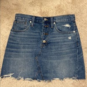 Madewell Denim A-Line Mini Skirt